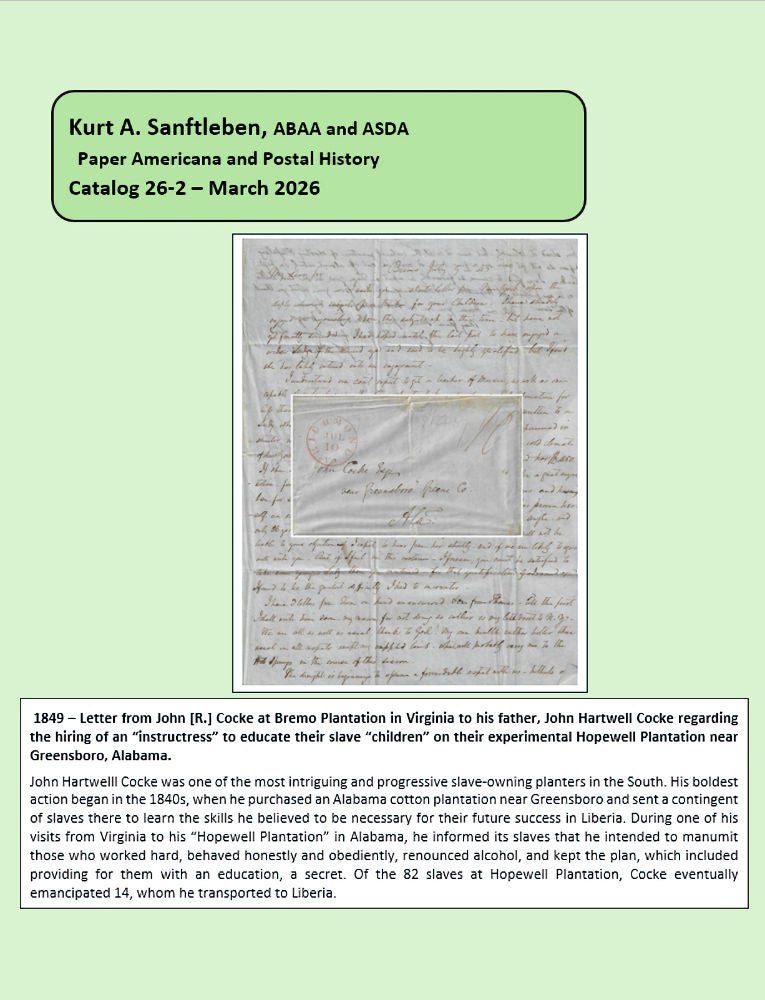 1868 – Stock Certificate issued by the Merchants Union Express