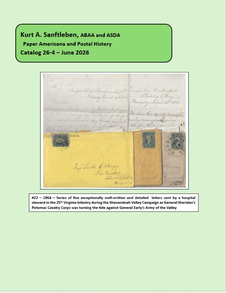 1868 – Stock Certificate issued by the Merchants Union Express