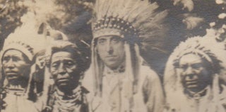 Fantasy Stereoview Showing Joseph Clarence Grimm as a Native American Chief