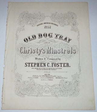 Item #008435 Old Dog Tray (Sheet Music). Stephen C. Foster