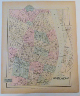 Item #008766 Gray’s New Map of Saint Louis (Map 129 from Gray’s Atlas of the United States