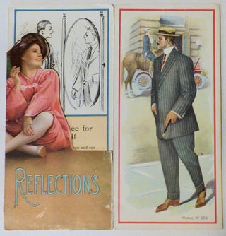 ARCHIVE OF LARGE, COLORFUL, AND ORNATE ADVERTISING MAILERS PROMOTING MEN'S FASHIONS