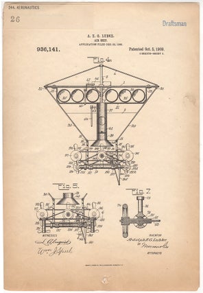 Early patent for airship “combination of plane and hot-air dirigible
