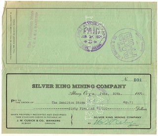 Small archive of materials related to the Silver King Mine