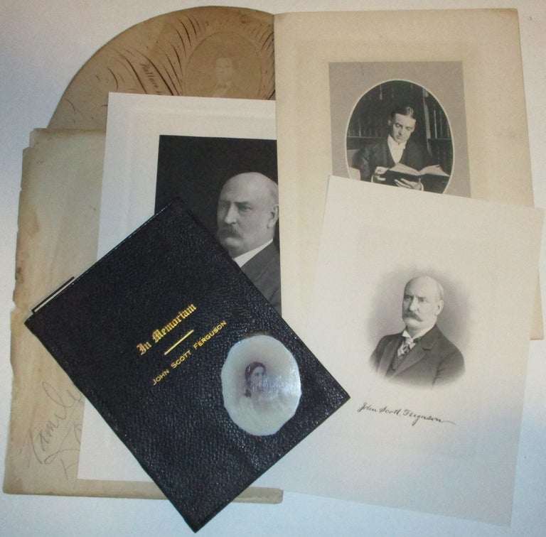 Item #009543 An archive of materials related to a prominent Pennsylvania-Virginia family including a photographic opalotype portrait on ‘milk glass’ of a young Virginia socialite, Anna Louise Ferguson (later Mrs. William T. C. Rogers. Unidentified photographer.