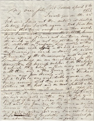 Letter from the Commanding Officer of Fort Towson, Choctaw Nation, 1838