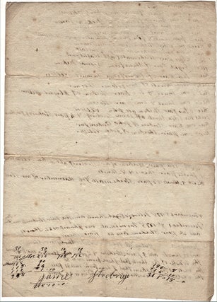 “Rec’d four shurts & five pair Stockins at Uriah Samsons” List of clothing collected at Middleborough, Massachusetts in 1778, to supply the Massachusetts Militia