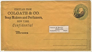 Colgate & Co’s Concentrated Triple Extracts for the Handkerchief. An advertising packet for Colgate Perfumes and Soaps
