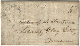 1847 – Letter from a Captain in the 1st Regiment Missouri Mounted Volunteers identifying soldiers that had died during in the Navaho Expedition so their names could be published in the Liberty, Missouri Tribune.