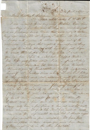 Item #009925 1857 – Letter from a California pioneer who had gone into the lumbering business...