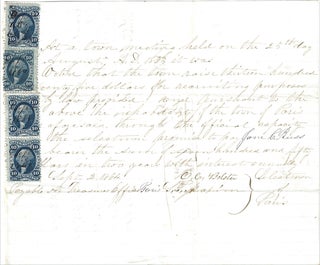 1863-1870 – Collection of 14 Documents, Letters, and Ephemera related to Recruiting, Civil War Draft Substitution, and Pension Payments at Paris, Maine