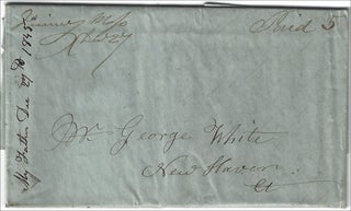 1841-1845 – An archive of correspondence between an exceptionally wealthy Massachusetts bootmaker-politician and his son regarding life as a student at Philips Exeter Academy and chronicling the devastating seven-year depression that followed The Panic of 1837