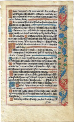 Item #009973 Illuminated Leaf from a French Book of Hours. The Workshop of Germain Hardouin