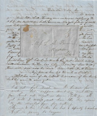Item #009998 Circa 1851-1857 – Letter sent via the Augusta & Atlanta Rail Road (later the...