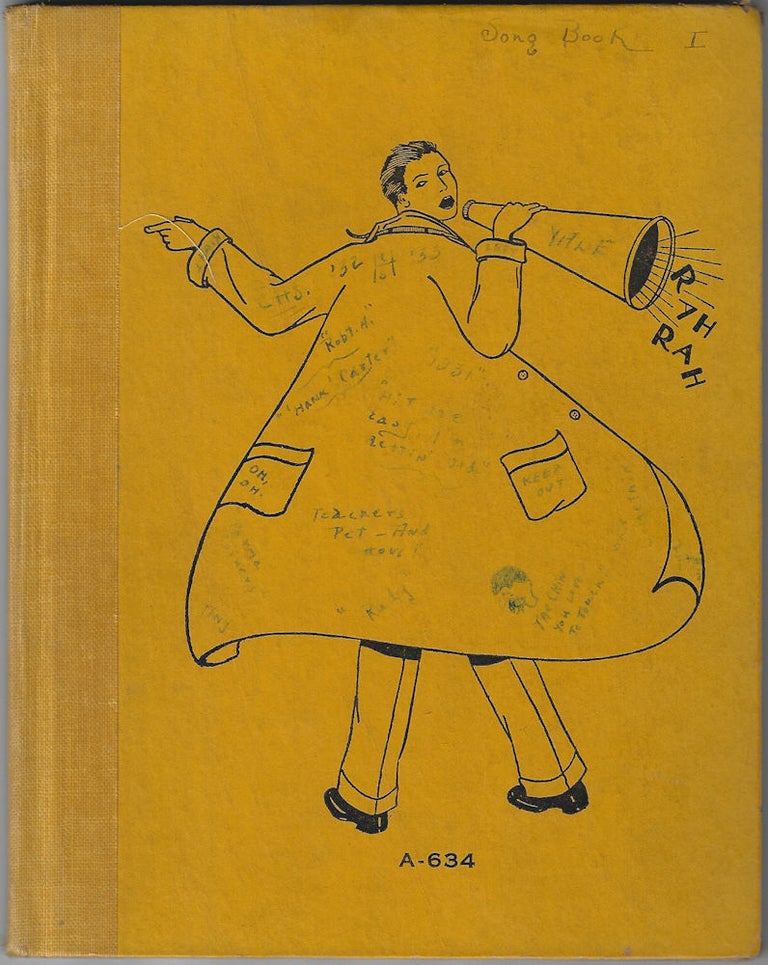 Item #010017 Early 1930s – Handmade songbook with lyrics to 80 songs illustrated with fan magazine illustrations of the singers and movie stars who popularized them. Adella Deuel.