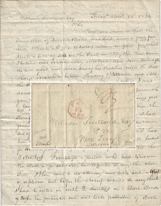 1836 – Letter regarding the disputed ownership of a Schuylkill Canal boat
