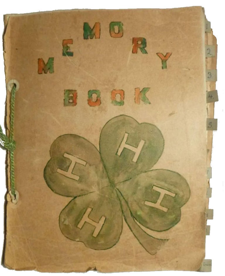 Item #010056 1931-1936 – A huge handmade scrapbook documenting an Iowa teenager’s participation and leadership in her county’s 4-H program. Blythe P. Bair.