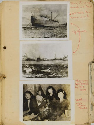 1944-1946 – Scrapbook compiled by an African-American soldier while serving as a member of an Engineer Aviation Battalion that built and repaired airfields throughout the Western Pacific during World War Two