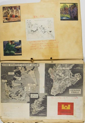 1944-1946 – Scrapbook compiled by an African-American soldier while serving as a member of an Engineer Aviation Battalion that built and repaired airfields throughout the Western Pacific during World War Two
