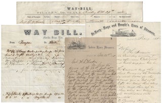 Item #010070 1858-1885 – Collection of letters and way bills related to the stage and steamboat...