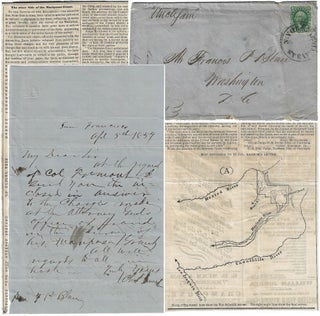Item #010089 1859 – Letter on behalf of John C. Fremont forwarding an article from the San...
