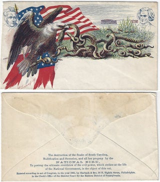 Item #010106 1861 – The most spectacular anti-secession patriotic envelope published during the...