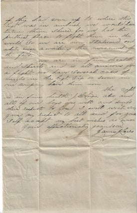 1862 – Letter from a Texas soldier describing his part the riverine battle for control of the White River in Arkansas