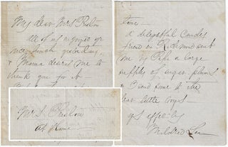 Item #010116 Circa 1865-1870 – Thank you letter from General Robert E. Lee’s daughter,...