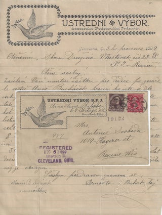 Item #010127 1899 – Letter regarding the settlement of a benevolent association insurance...