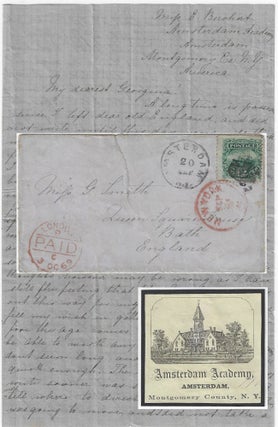 Item #010151 1869 – Letter to a friend back home from an English immigrant expressing doubts...