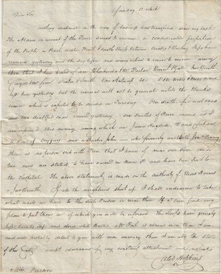1805 – Letter describing the effects of the last Yellow Fever epidemic to strike New York City