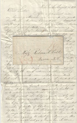 Item #010197 1834 – Letter discussing the effect of the Cholera epidemic that had raged in New...