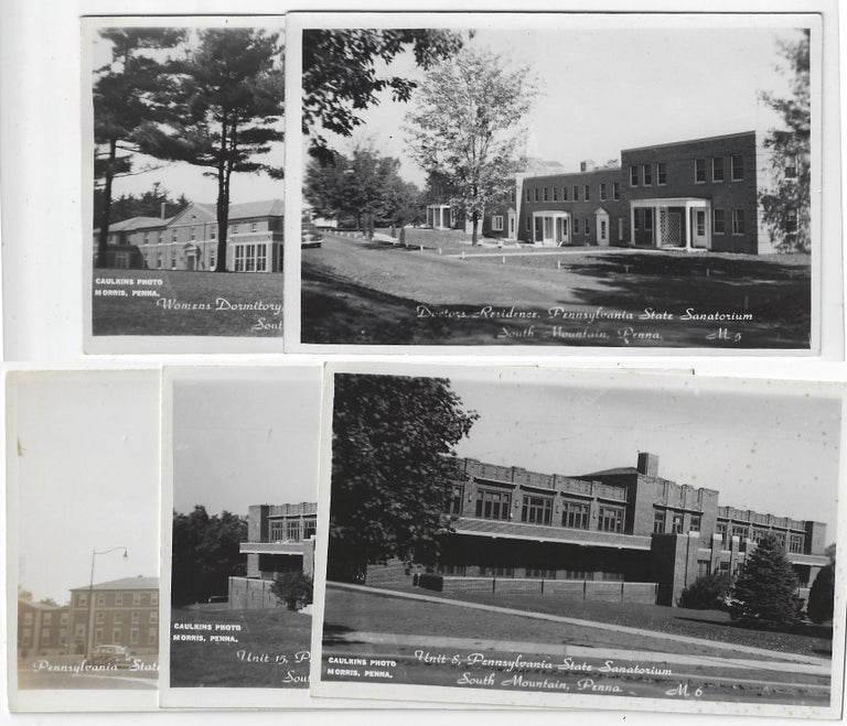 Item #010216 Circa 1945 – Five real photograph postcards showing the facilities of the Pennsylvania State Sanatorium at South Mountain