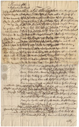 Item #010217 1761 – A deed transferring ownership of a “tenement” in the heart of Boston...