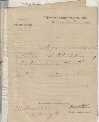 1863-1864 – An archive of documents and letters regarding Florida’s importance during. Captain Major Pleasant W. White.