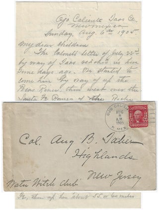 Item #010241 1905 – Letter from the son of a wealthy former Detroit hotel owner informing his...