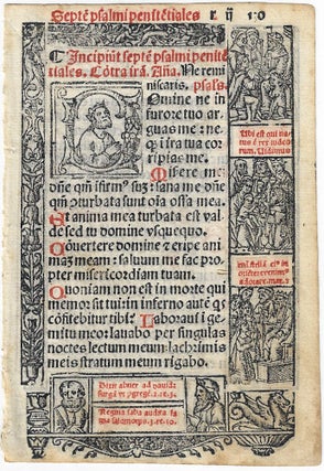 Item #010247 1523 - Leaf from a Book of Hours in Latin. Venice: Lucantonio Giunta, 1523