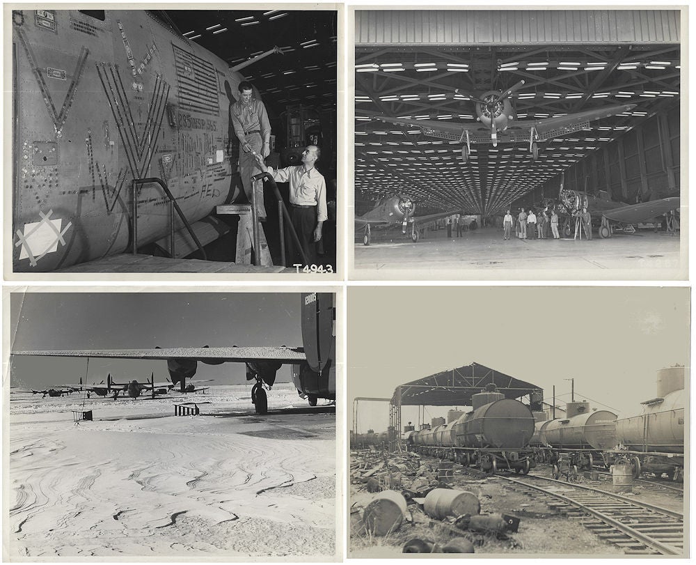 1942-1945 – Four photographs of Air Force Plant 3, the “Tulsa