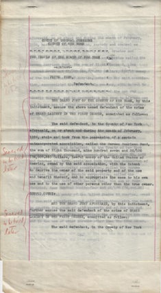 Item #010410 1939 –District Attorney’s Thomas E. Dewey’s indictment of Fritz Kuhn, the...
