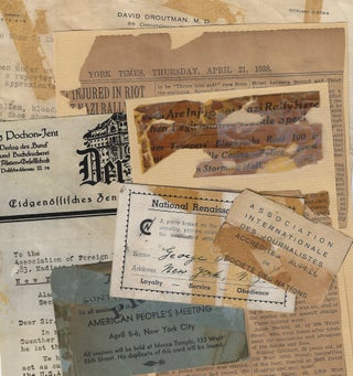Item #010490 1938-1941 – A collection of ephemera related to Guenther P. Reinhardt, a...