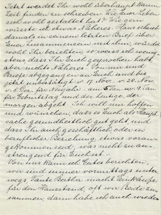 1940-1941 – Archive of letters from a Jewish mother in Hamburg, Germany to her son in San Francisco which stopped shortly before she was sent to the Theresienstadt concentration camp where she would die before the end of World War II