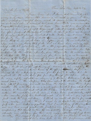 Item #010617 1852 – A letter describing the overwhelming support for a Whig candidate for the...