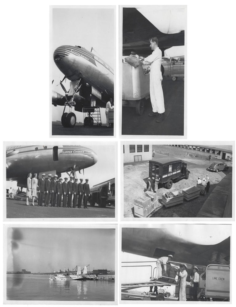Item #010641 1930s-1940s &ndash; Six photographs of Pan-American Airlines Clippers and crews.