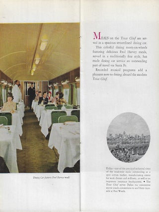 1940s-1950s – Five Santa Fe Railway brochures advertising travel in the Southwest