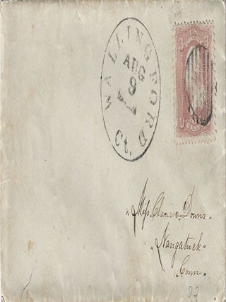 Early 1860s – A letter from “N. M. G.”. to a friend, Clarissa, describing Yalesville, Connecticut social life including an emotional but non-sexual sleeping relationship with a friend, Ollie