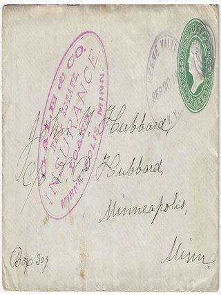 1881 &ndash; Letter written on a photomechanically illustrated lettersheet advertising a boarding house in the Adirondack mountains
