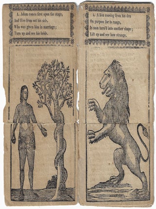 1819 &ndash; Sands, [Benjamin]. Metamorphosis; or, a Transformation of Pictures, with Poetical Explanations, for the Amusement of Young Persons. New York: Samuel Wood and Sons. Printed by J. Rakestraw, Philadelphia, 1819.