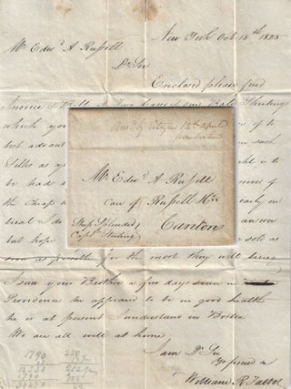 1825 &ndash; Letter between an American merchant in New York and the largest America trading house in...