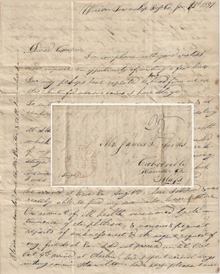 1839-1850 – Archive of correspondence related to the Ames Manufacturing Company, one of the first sword-makers in the United States and the premier provider of edged weapons to the federal government