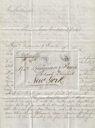 1868 &ndash; Letter from a major Anglo-Argentine mercantile company advising one of the largest...